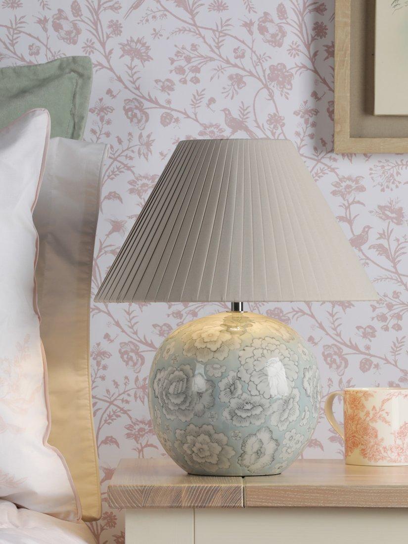 Laura Ashley Montford floral ceramic lamp H39cm, imported from the UK