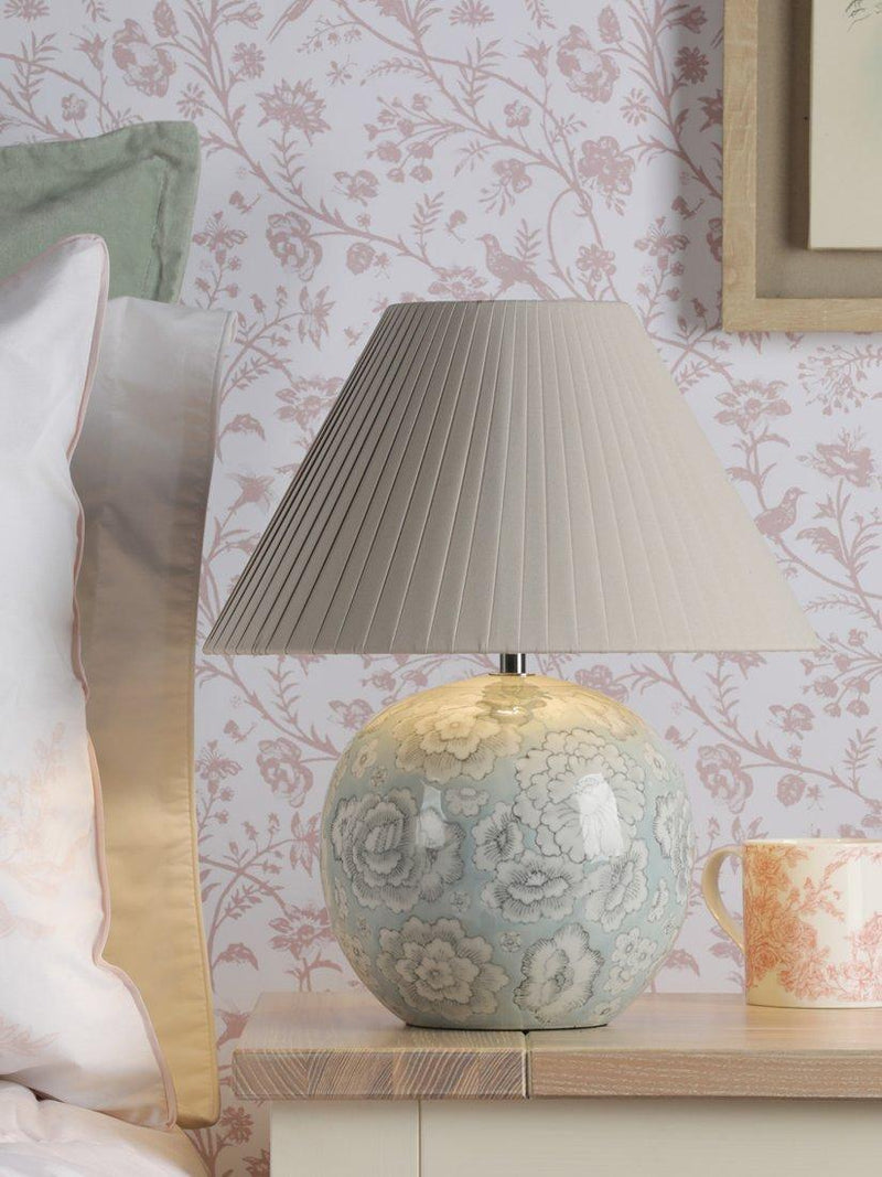 Laura Ashley Montford floral ceramic lamp H39cm, imported from the UK