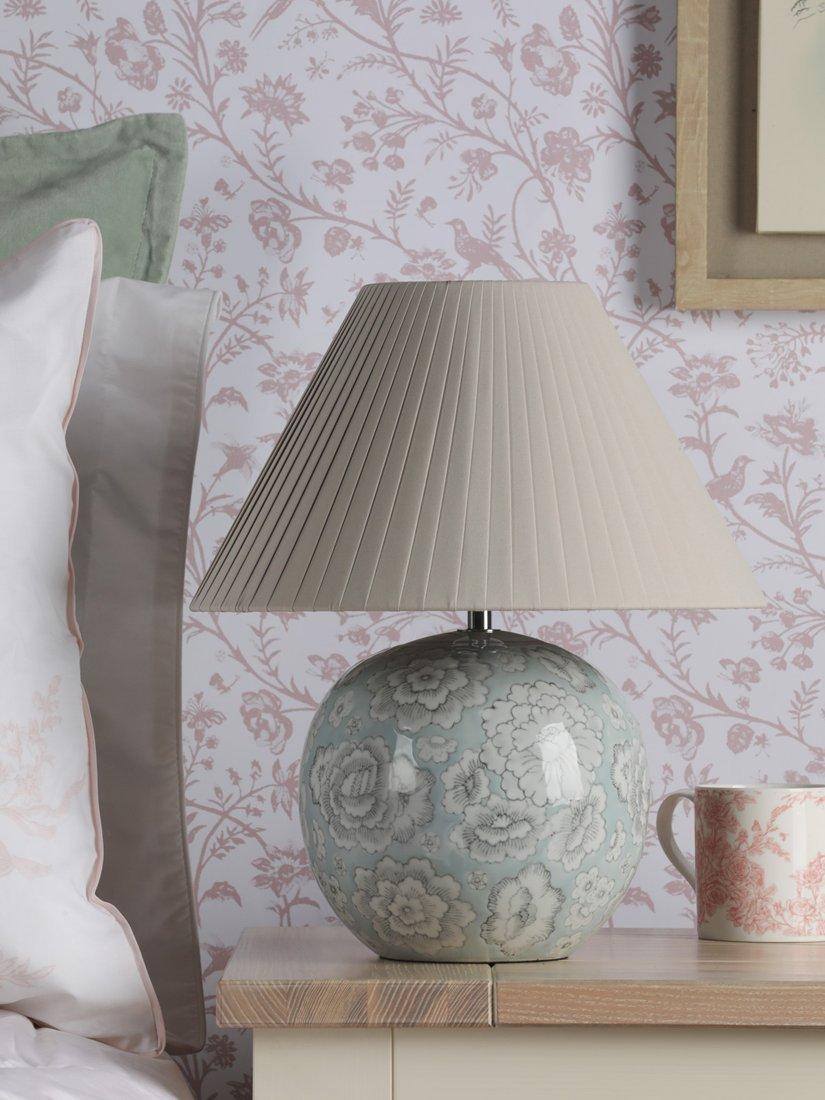 Laura Ashley Montford floral ceramic lamp H39cm, imported from the UK