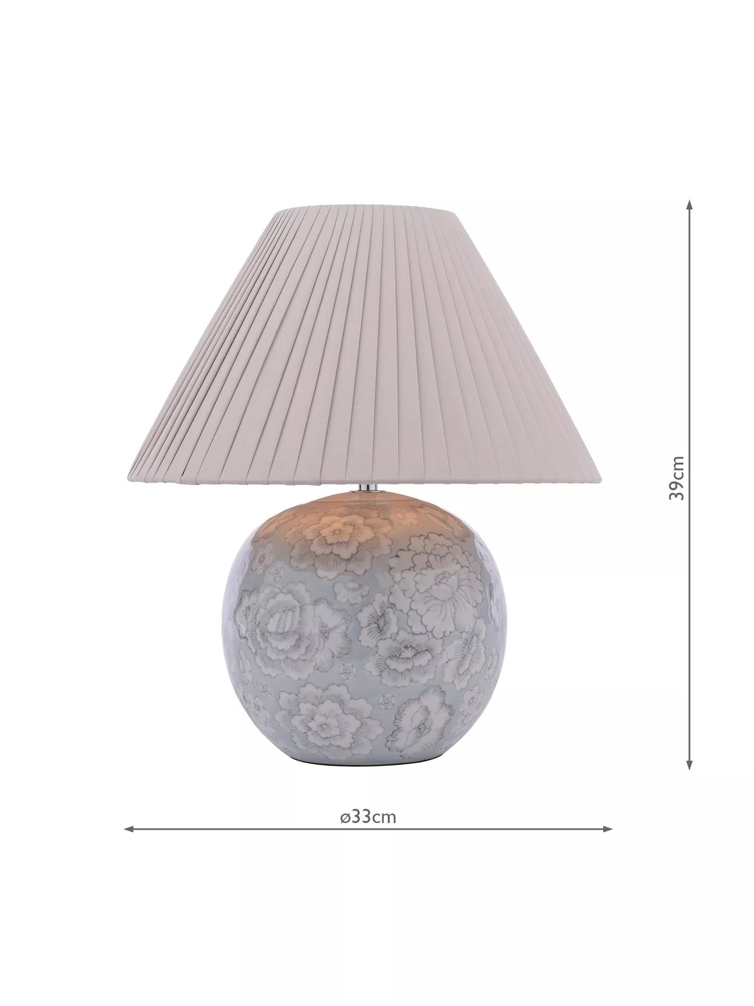 Laura Ashley Montford floral ceramic lamp H39cm, imported from the UK
