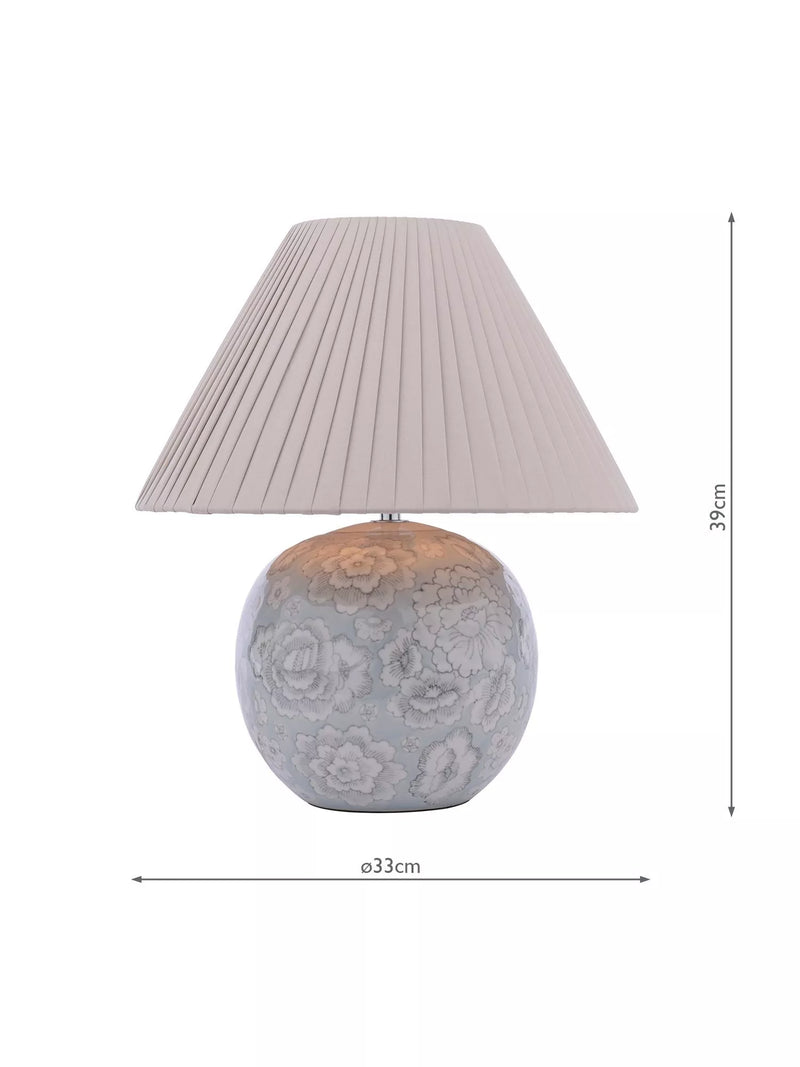 Laura Ashley Montford floral ceramic lamp H39cm, imported from the UK