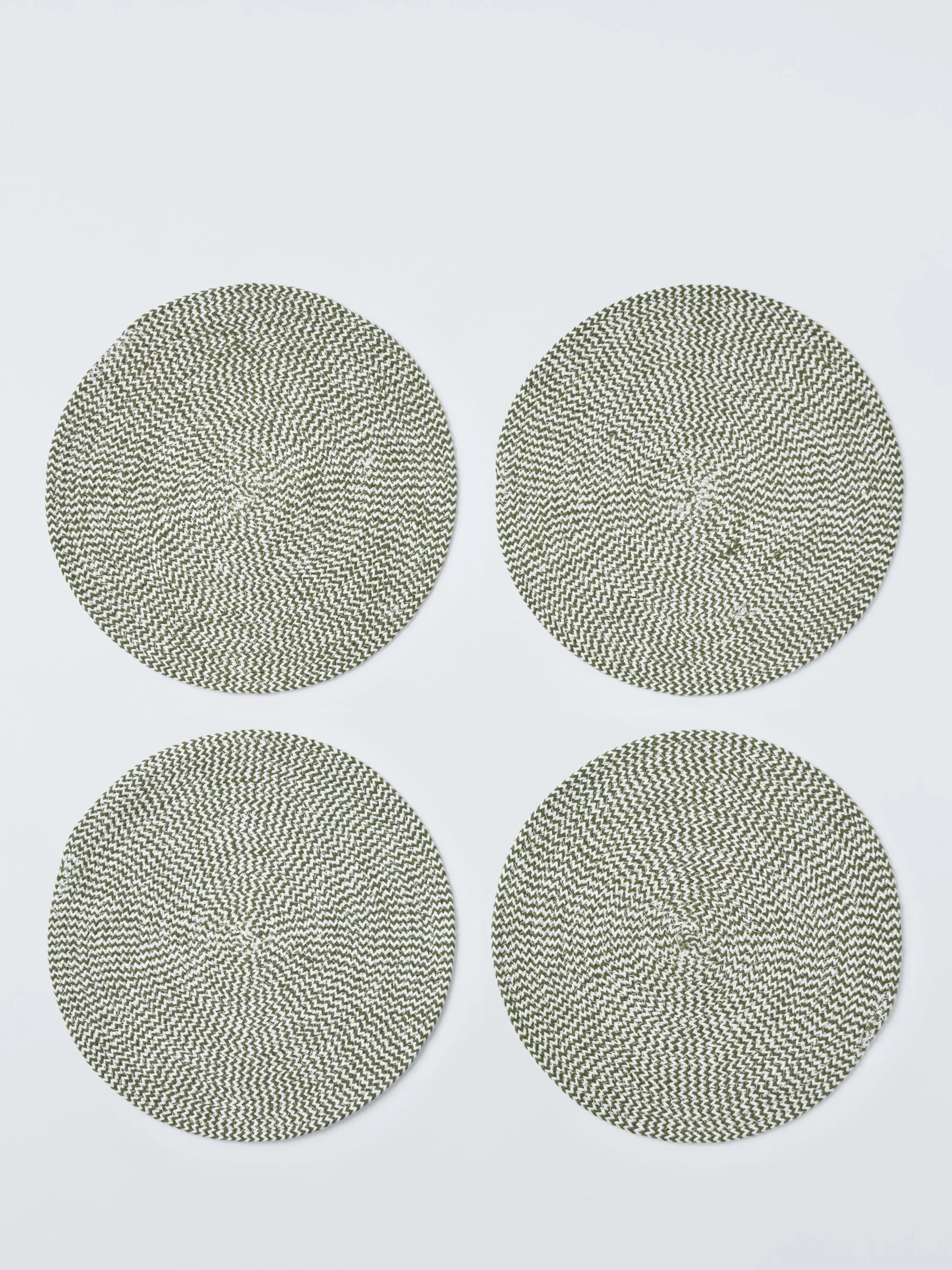 John Lewis woven cotton blend round placemat set of 4, imported from the UK