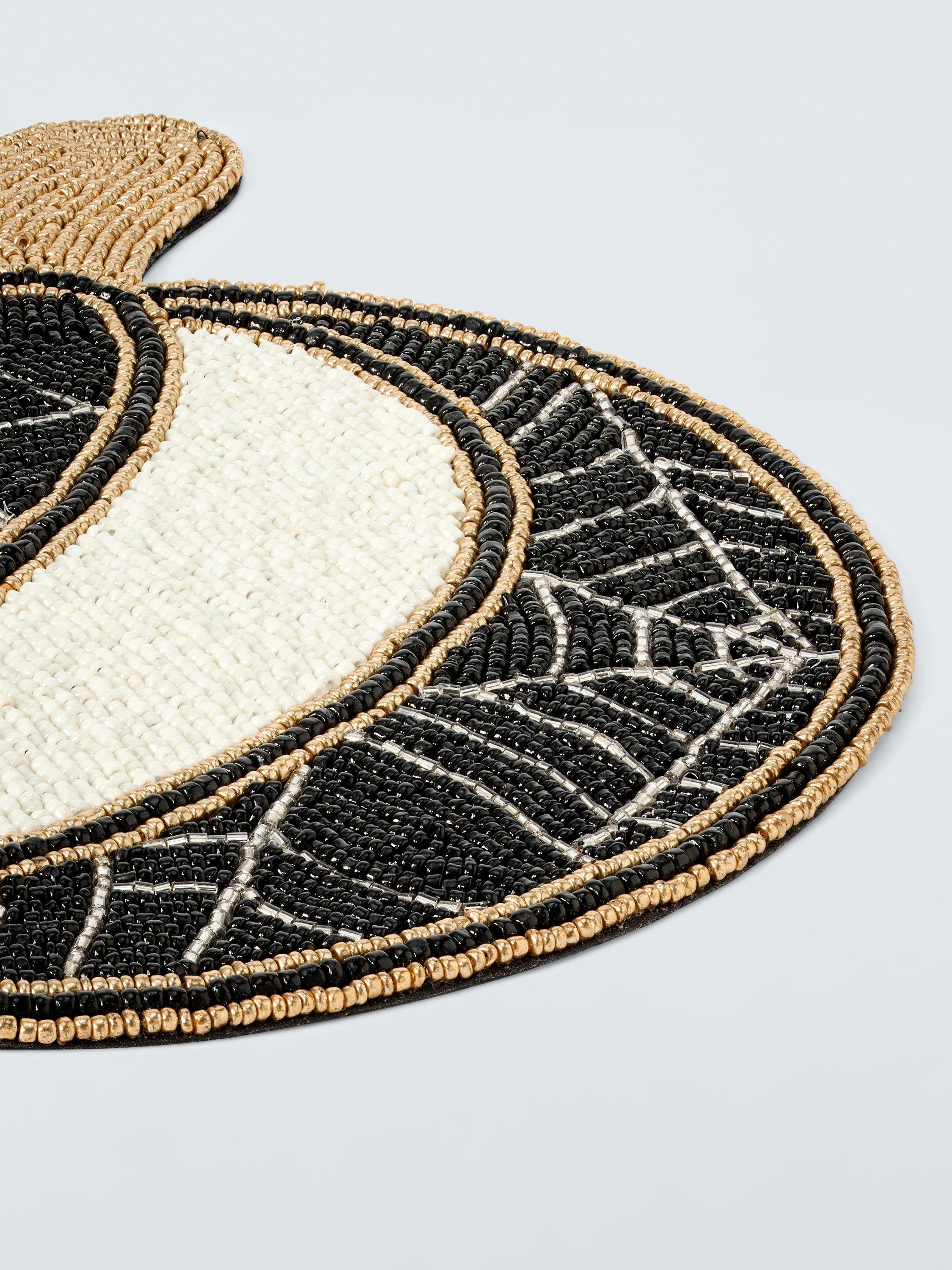 John Lewis Halloween beaded pumpkin placemat round 36cm - British product