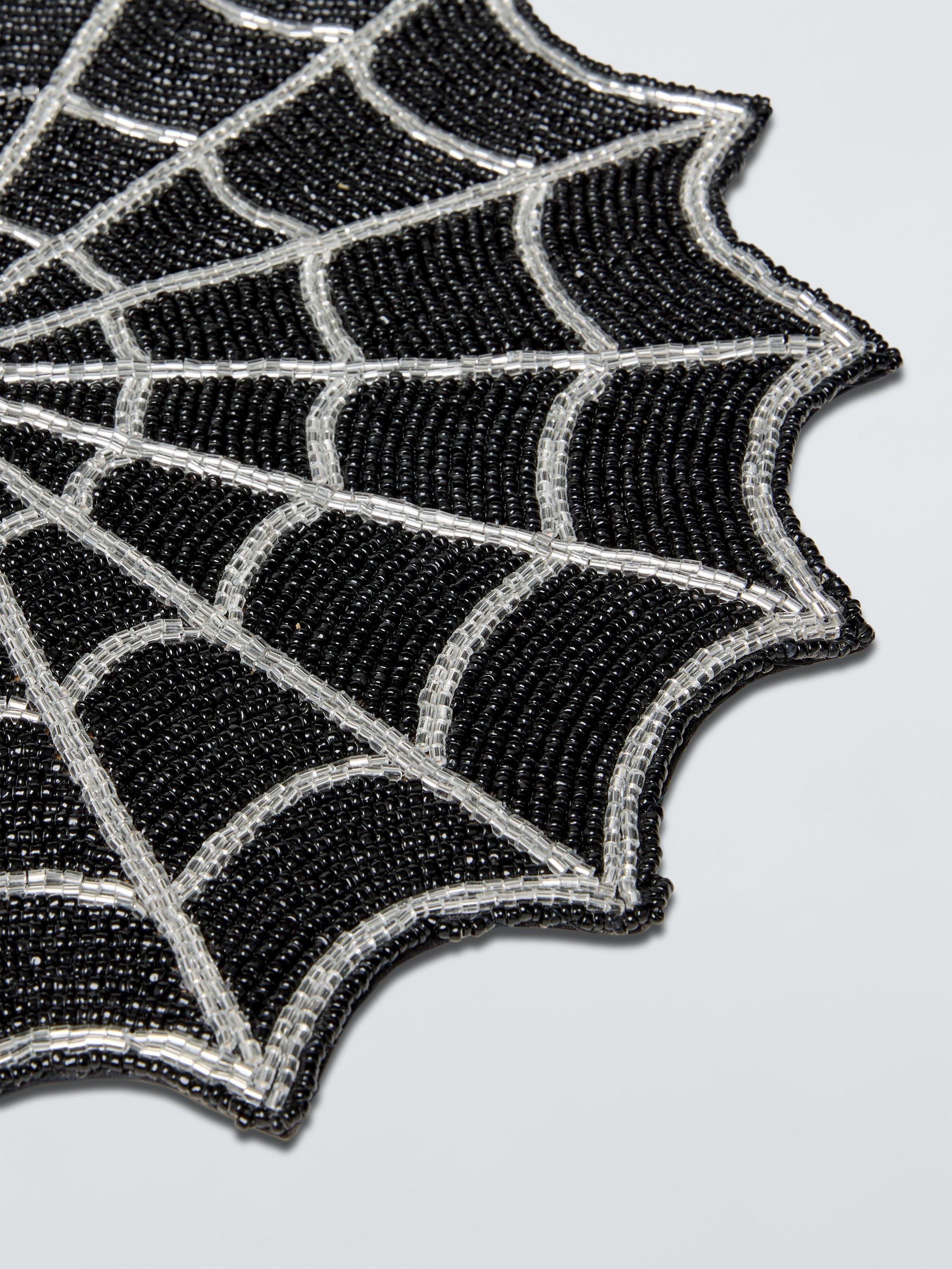 John Lewis Halloween beaded spider web placemat black, UK version