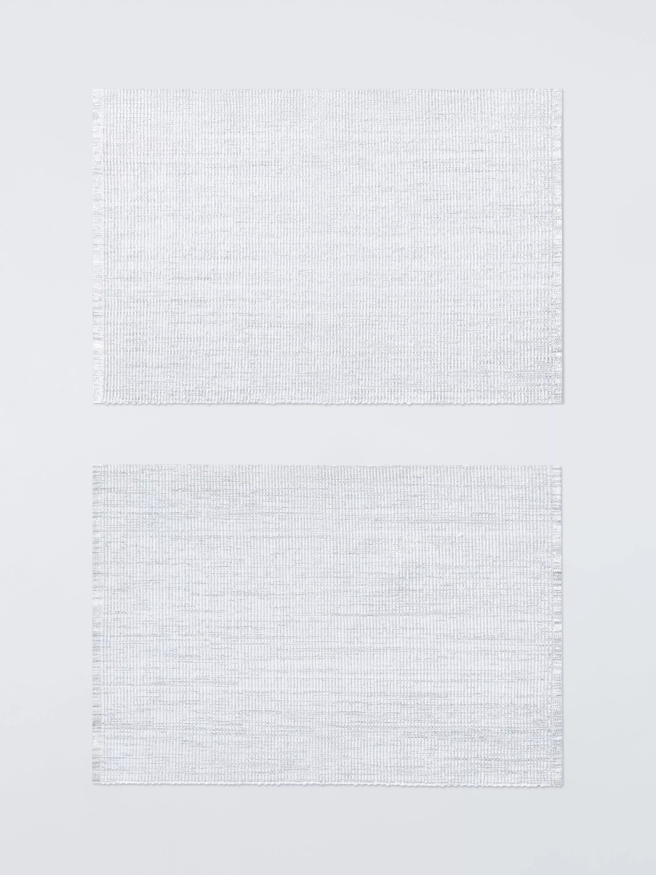 John Lewis metallic stripe placemat set of two silver, UK version