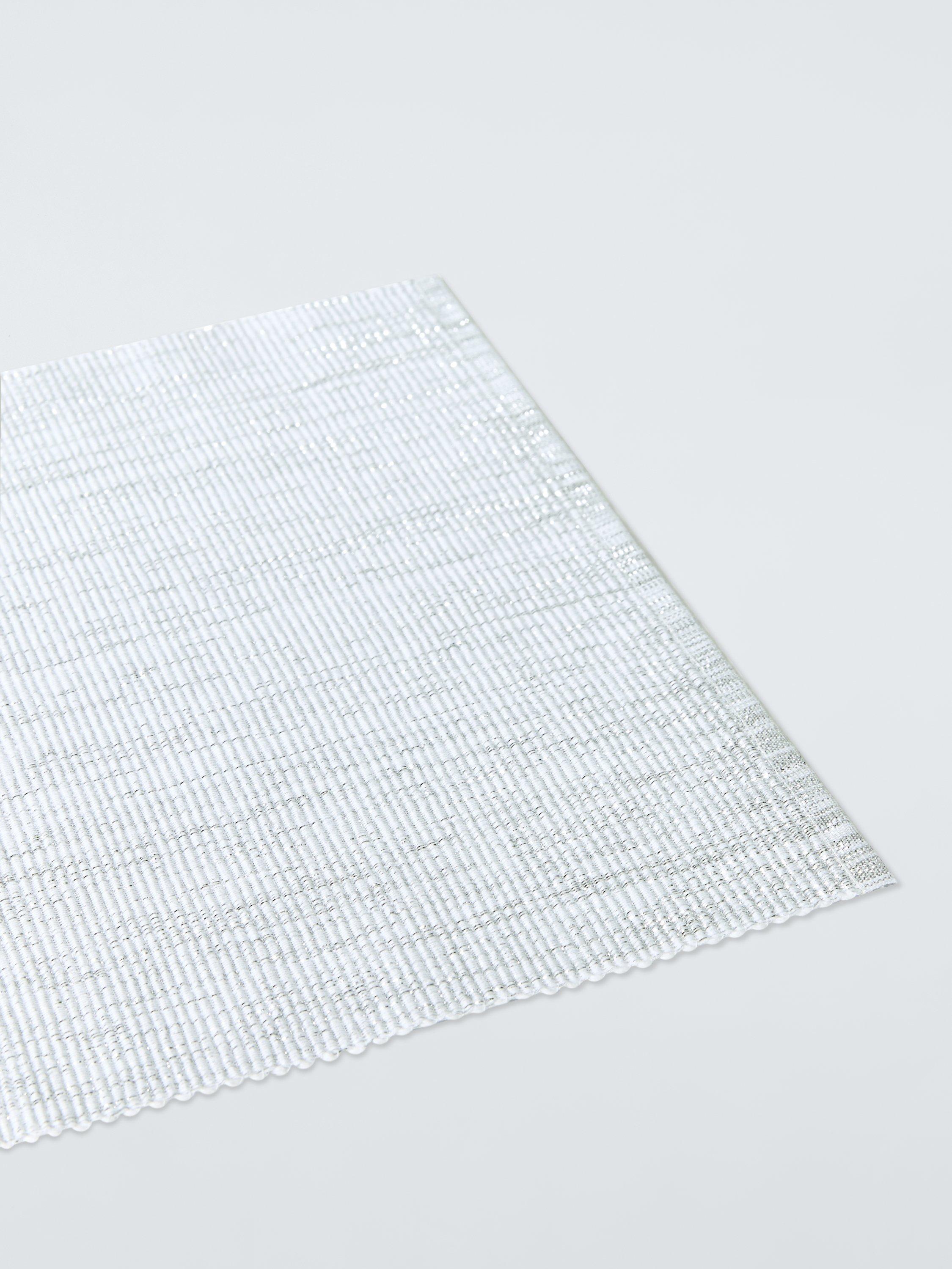 John Lewis metallic stripe placemat set of two silver, UK version