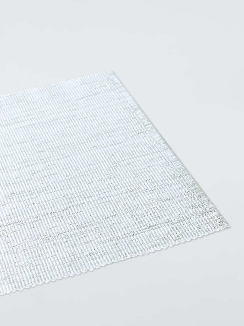 John Lewis metallic stripe placemat set of two silver, UK version
