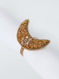 John Lewis beaded moon napkin rings set of 4 brown - British product