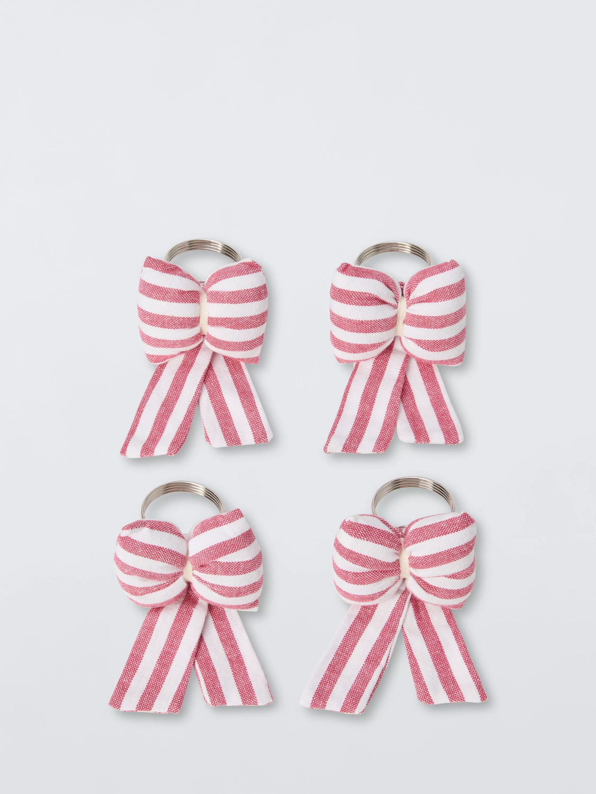 John Lewis pink padded bow napkin rings, imported from the UK