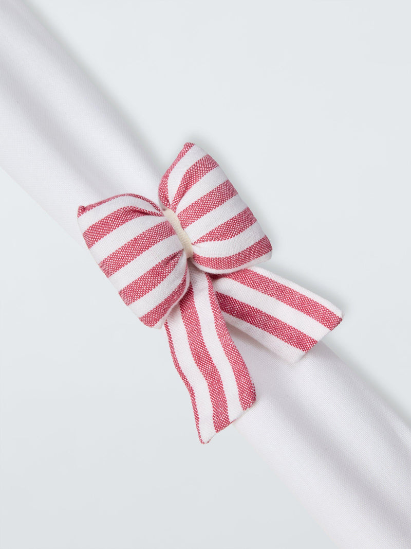 John Lewis pink padded bow napkin rings, imported from the UK
