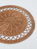 John Lewis x Sanderson round rattan placemat set of 2 natural, UK version