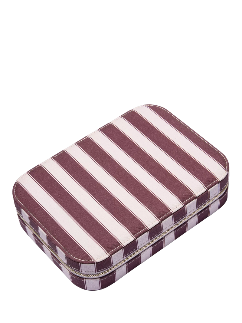 Daisy London pink striped jewellery case, imported from the UK