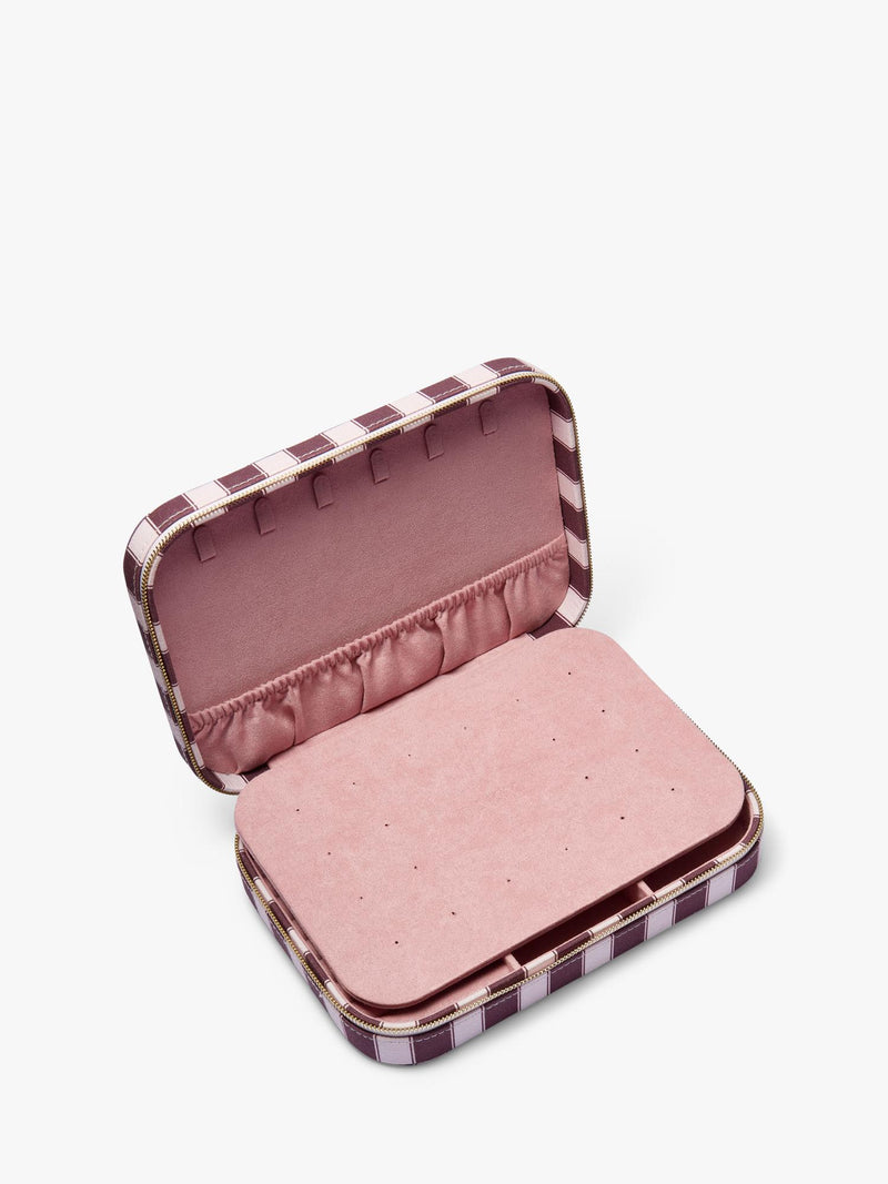 Daisy London pink striped jewellery case, imported from the UK