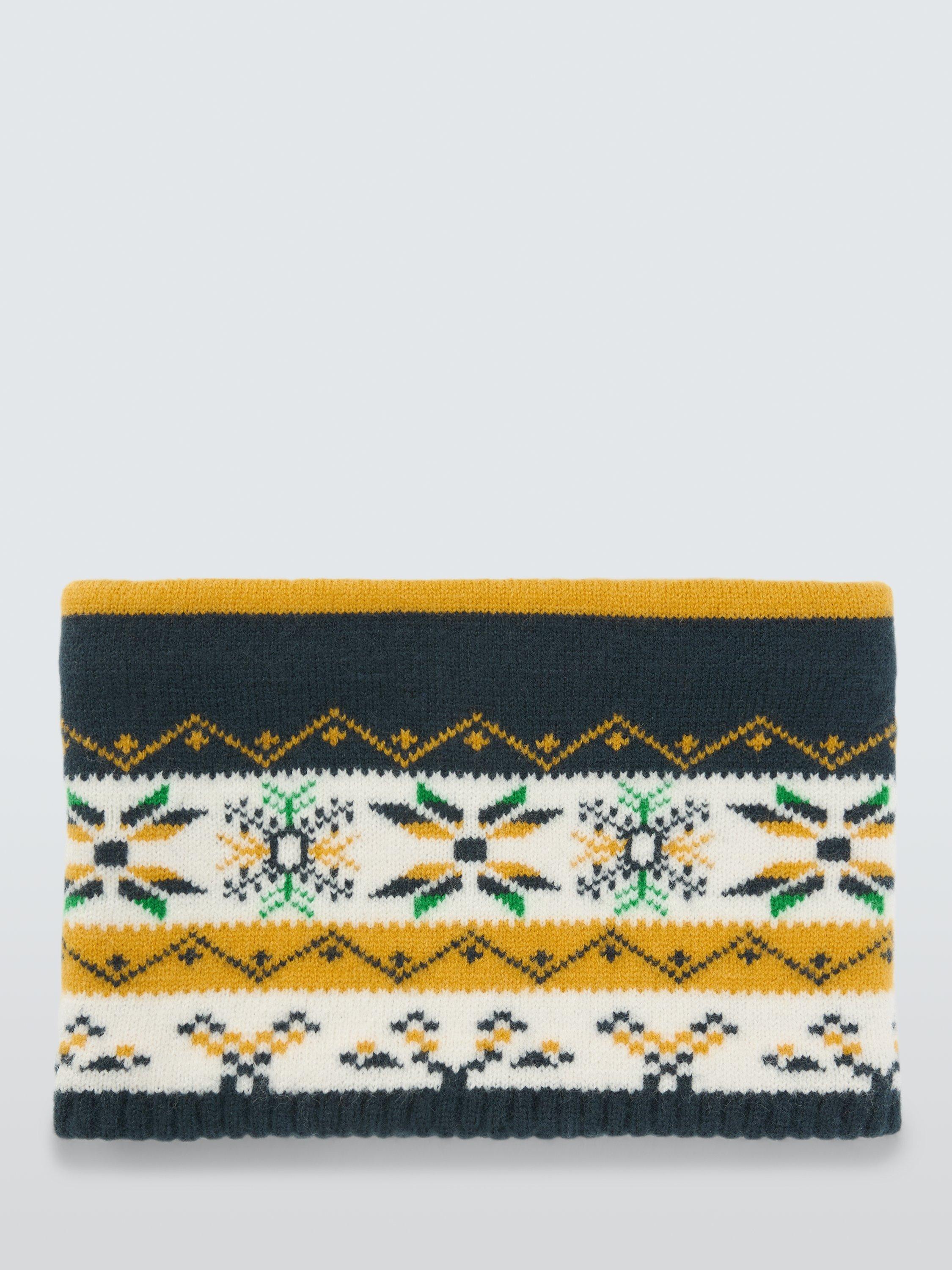 John Lewis kids fairisle snood, yellow multi (British brand)