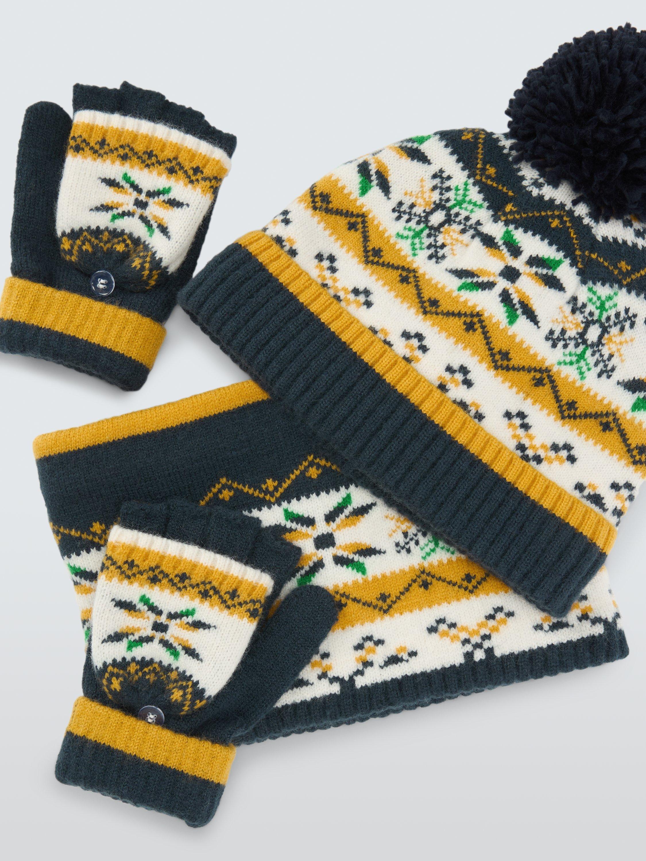 John Lewis kids fairisle snood, yellow multi (British brand)