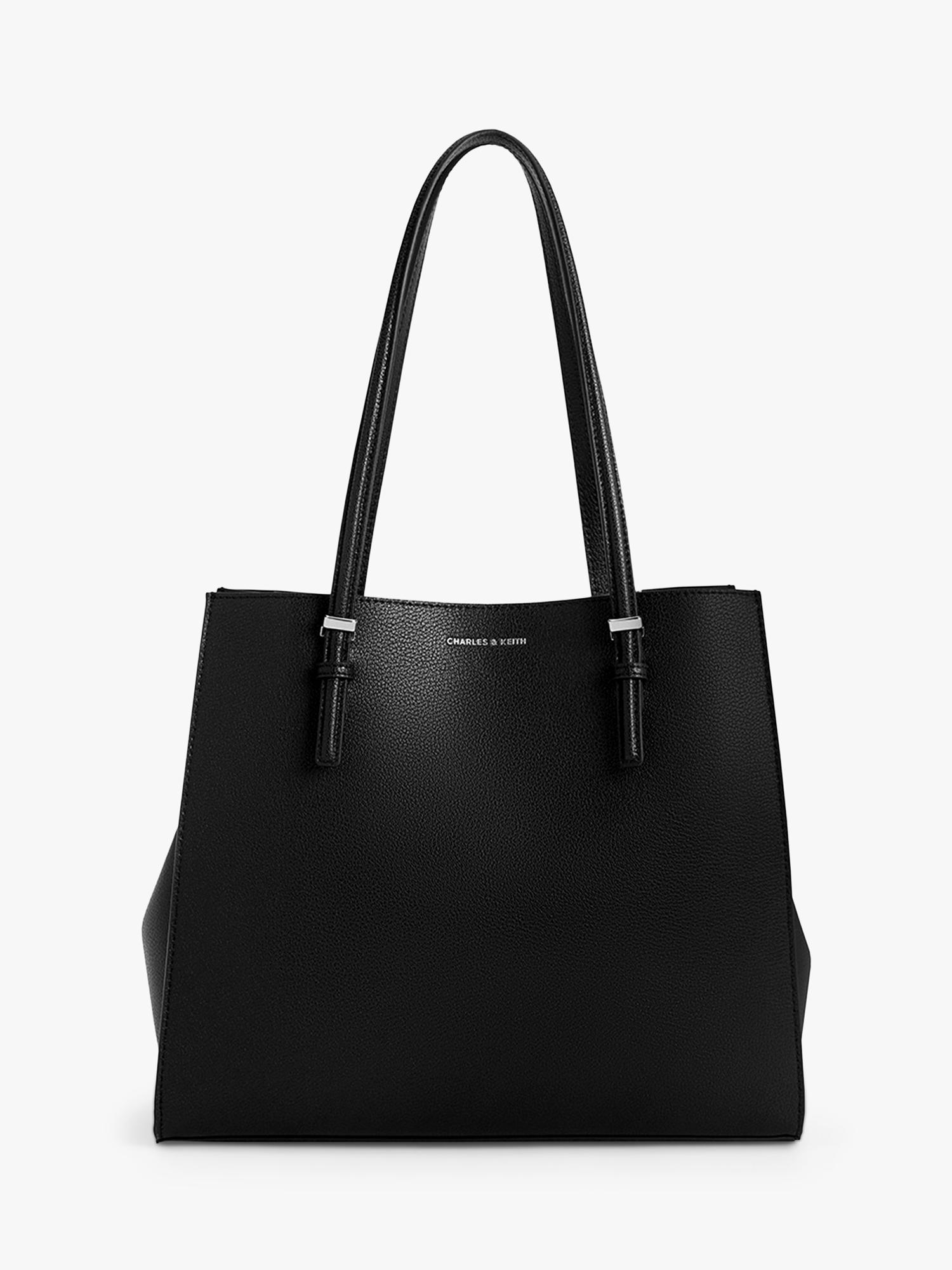 CHARLES & KEITH Sansa faux leather tote bag, UK version