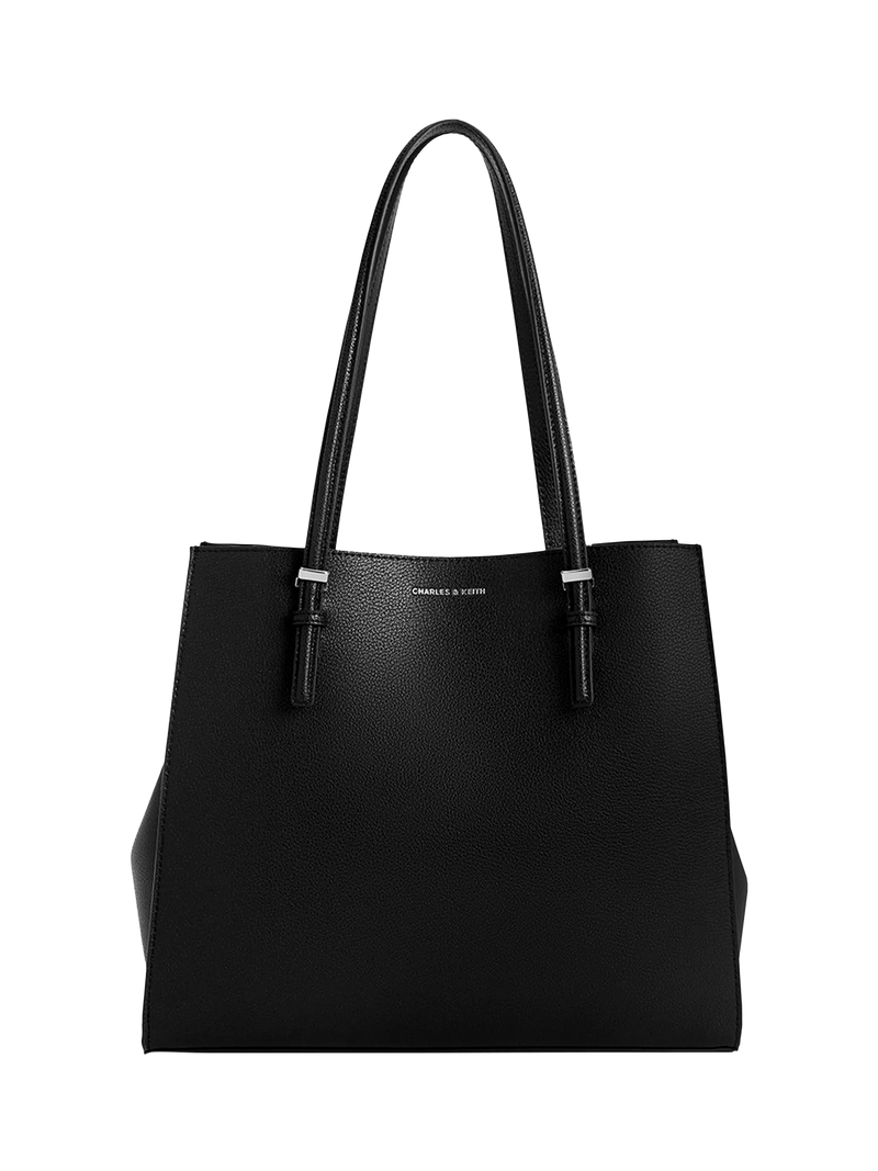 CHARLES & KEITH Sansa faux leather tote bag, UK version