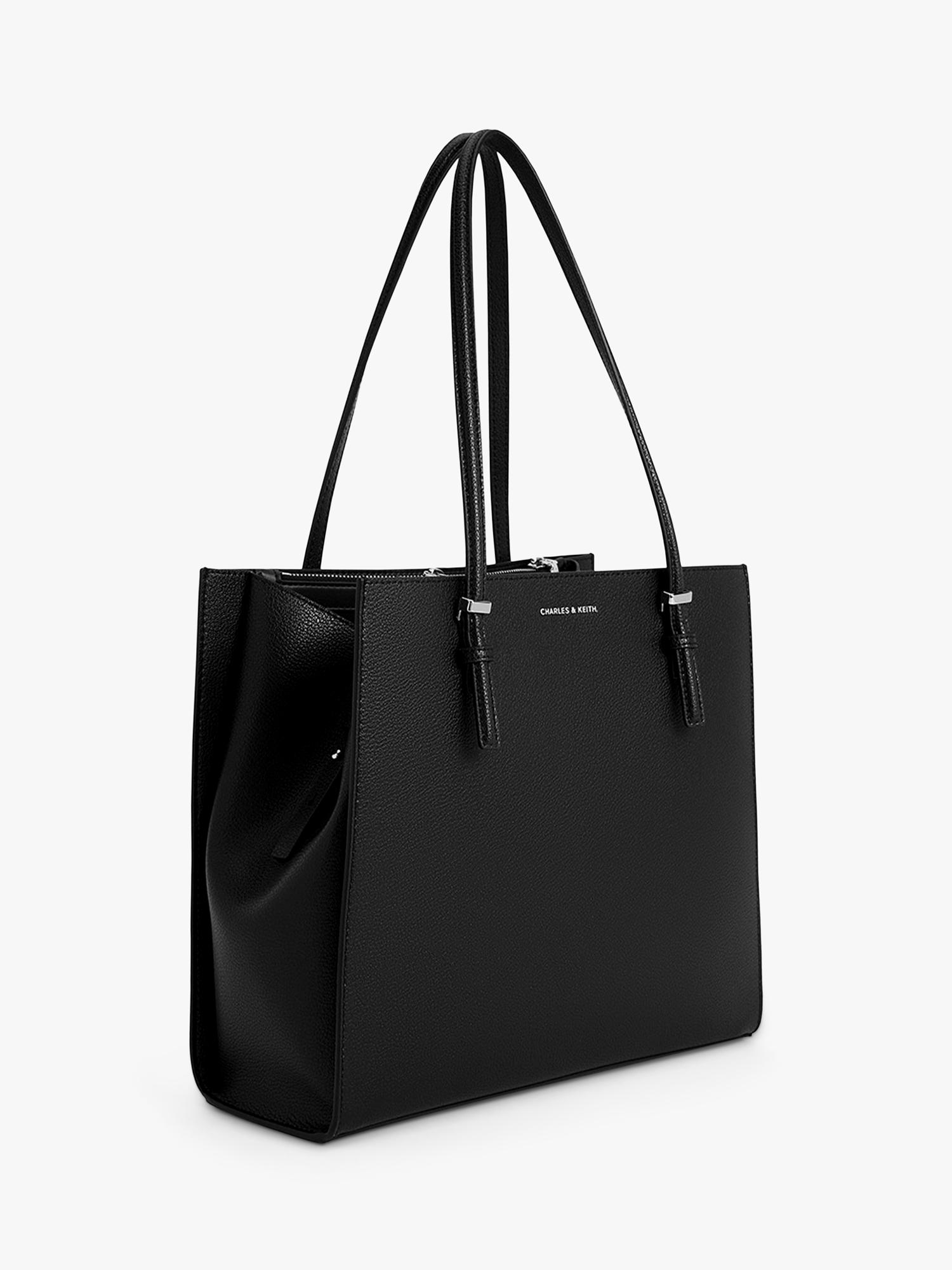 CHARLES & KEITH Sansa faux leather tote bag, UK version