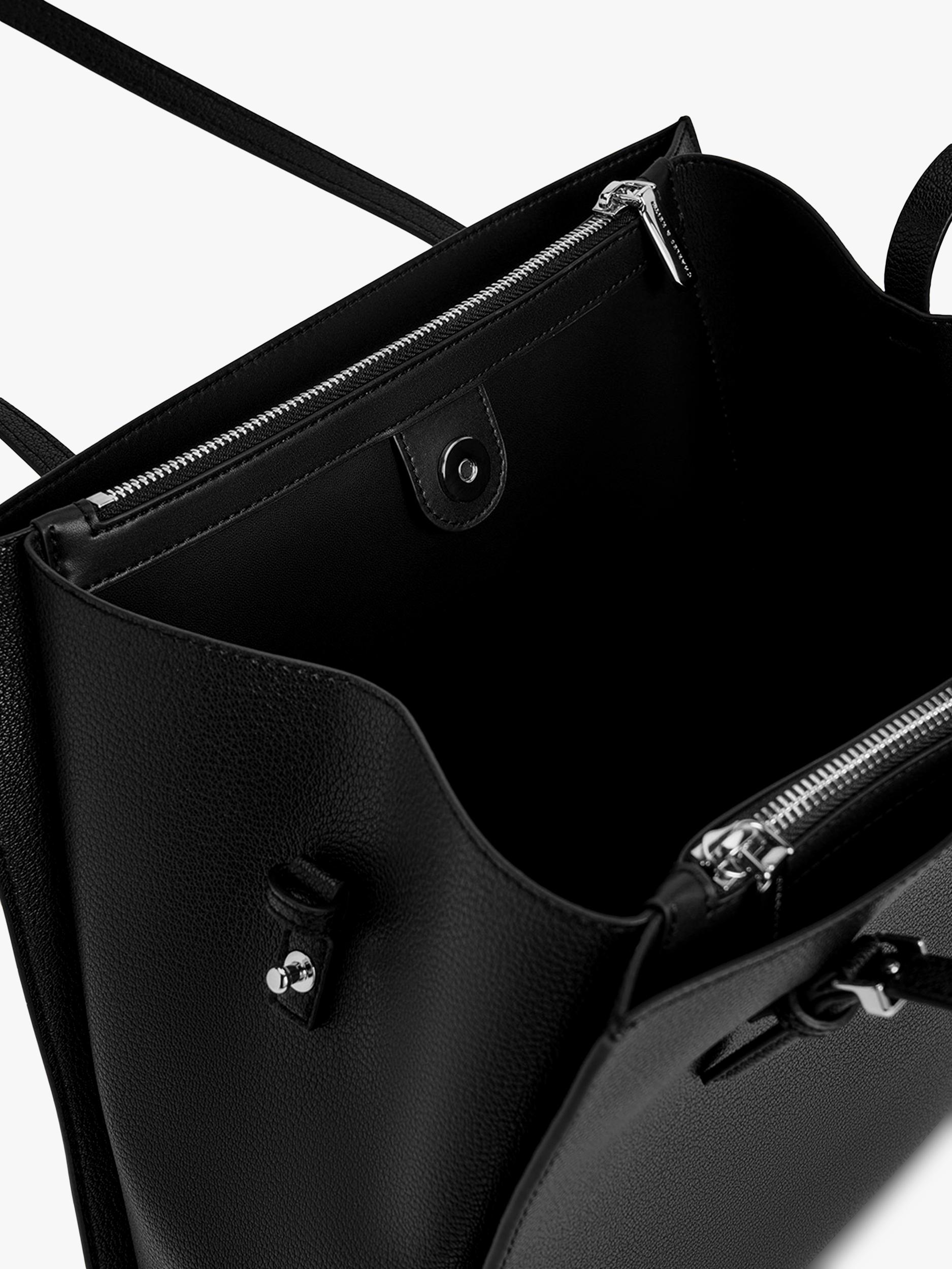 CHARLES & KEITH Sansa faux leather tote bag, UK version