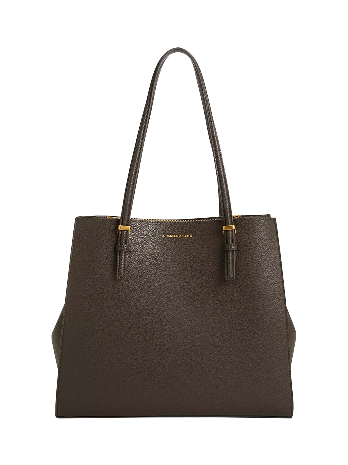 CHARLES & KEITH Sansa faux leather tote bag, UK version