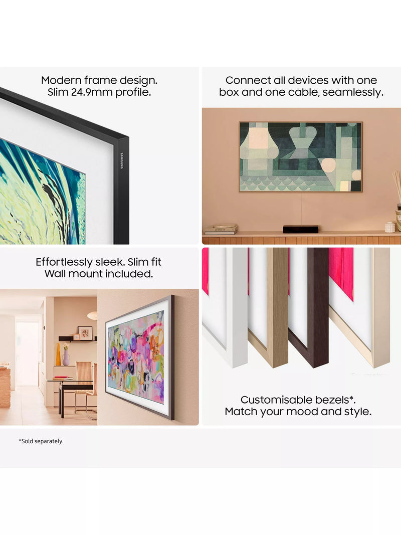Samsung The Frame 43 inch QLED TV, imported from the UK