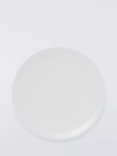 John Lewis John Lewis + Queensberry Hunt Concave Bone China Side Plate, 23.3cm, White- Buy online at McGrocer
