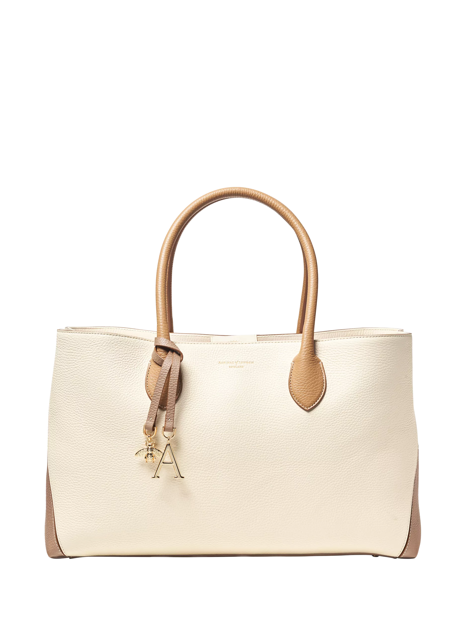 حقيبة Aspinal of London Tote من جلد الحصى