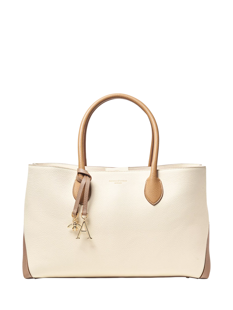 حقيبة Aspinal of London Tote من جلد الحصى