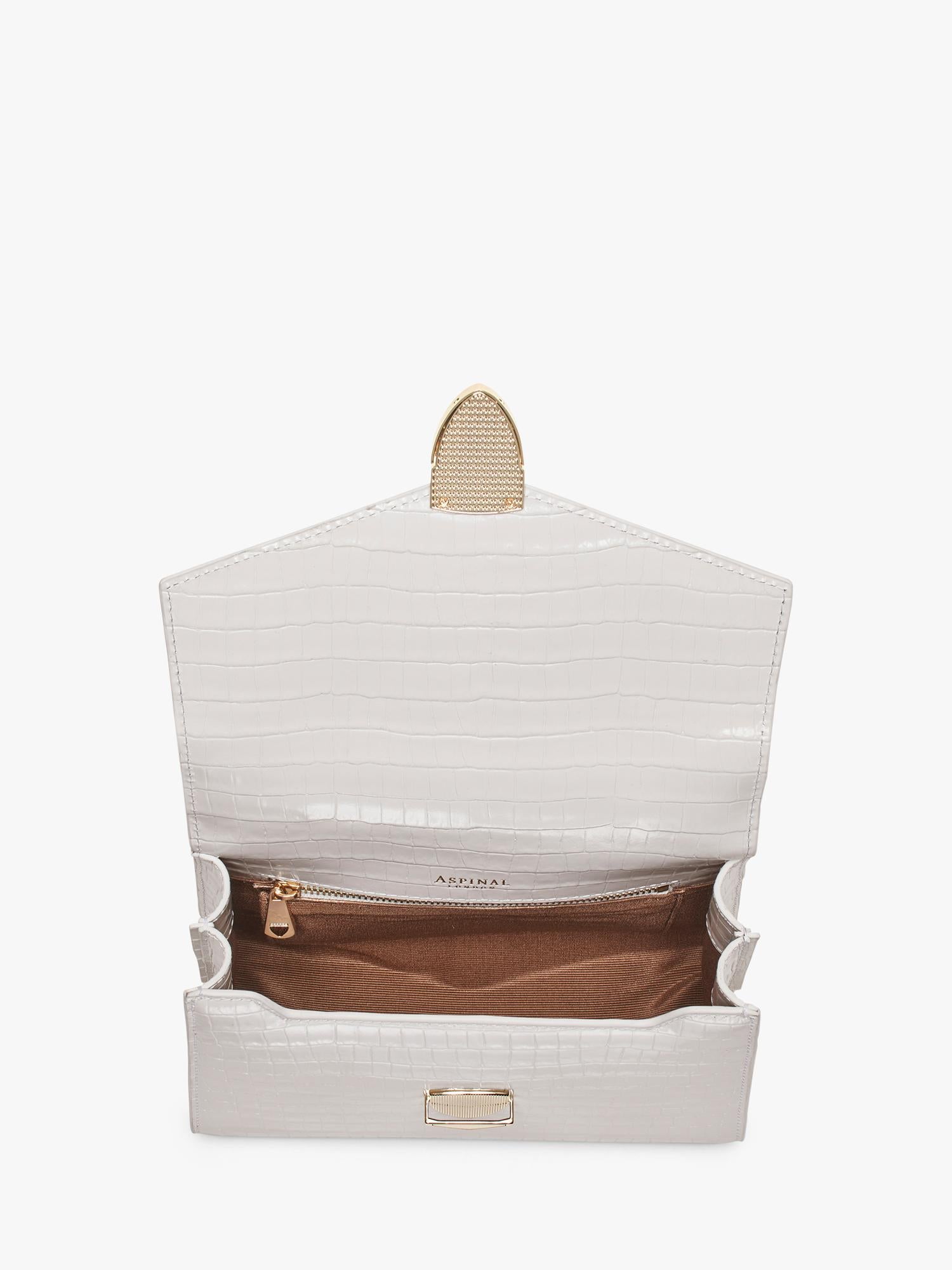 Aspinal of London Mayfair Midi 2.0 Lizard top handle bag, UK version