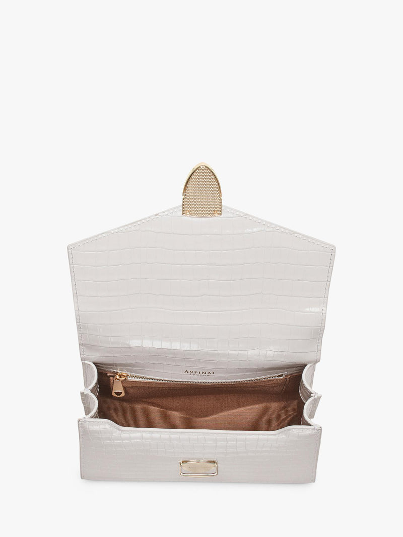 Aspinal of London Mayfair Midi 2.0 Lizard top handle bag, UK version