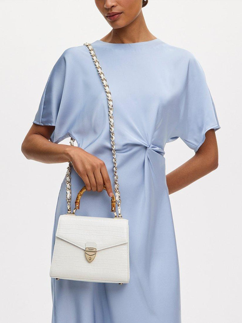 Aspinal of London Mayfair Midi 2.0 Lizard top handle bag, UK version