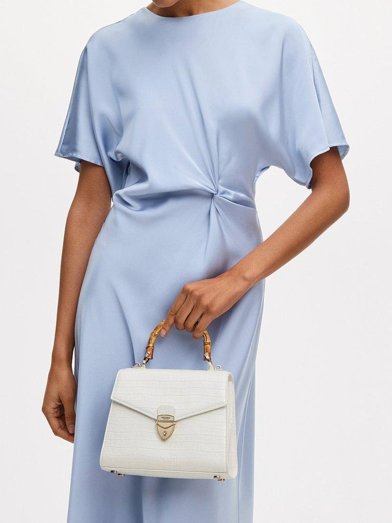 Aspinal of London Mayfair Midi 2.0 Lizard top handle bag, UK version