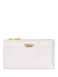 Aspinal of London Mayfair Faux Patent Croc Leather Coin & Card Bifold Purse