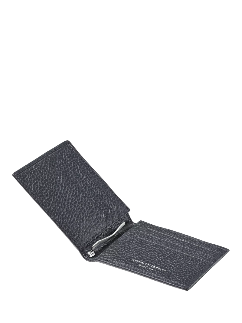 Aspinal of London Navy RFID leather billfold wallet - British product