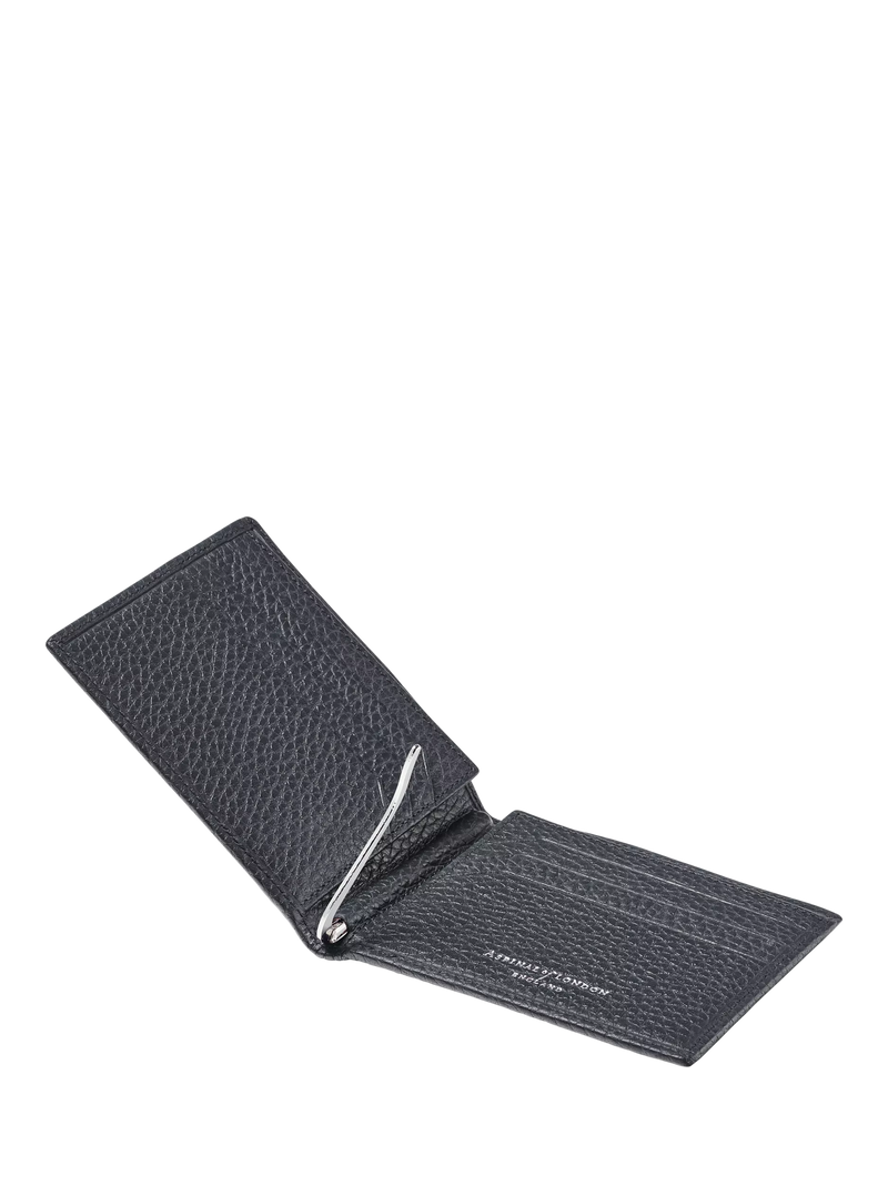 Aspinal of London Navy RFID leather billfold wallet - British product