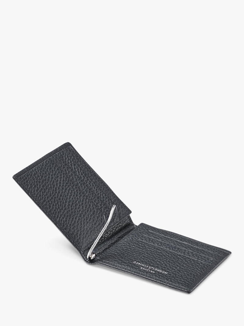Aspinal of London Navy RFID leather billfold wallet - British product