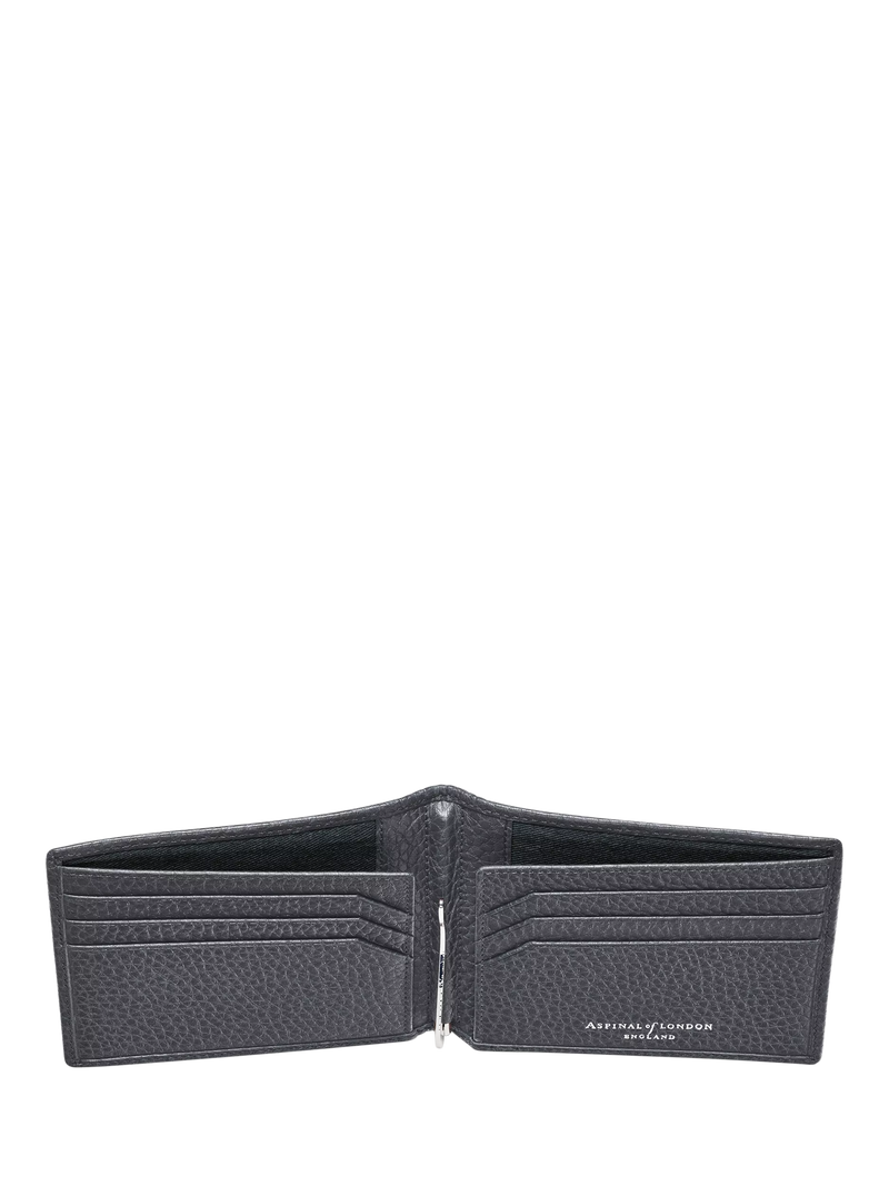 Aspinal of London Navy RFID leather billfold wallet - British product