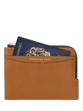 Aspinal of London tan leather travel wallet with zip - British product