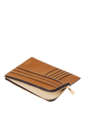 Aspinal of London tan leather travel wallet with zip - British product