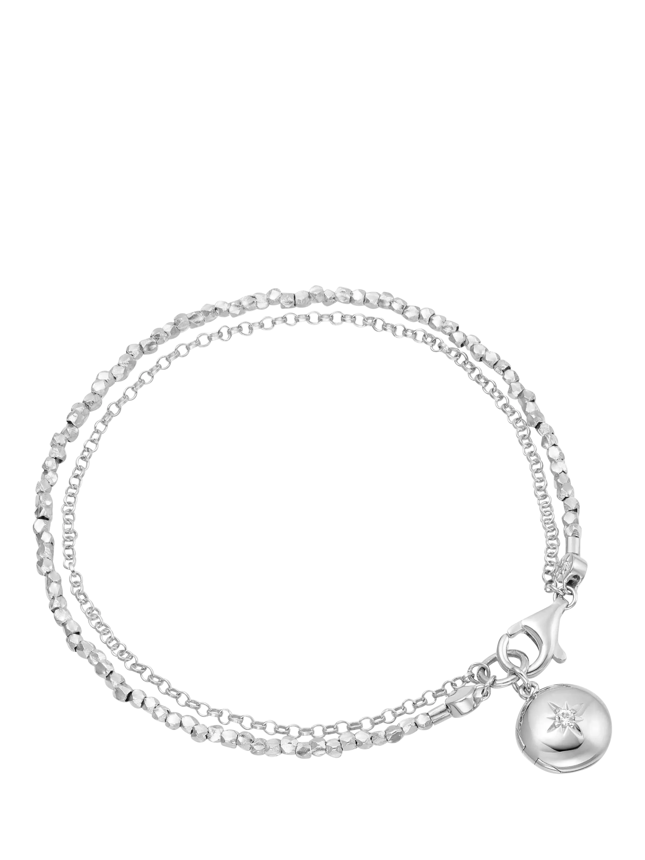 Astley Clarke Sterling Silver Locket Bracelet 18.5cm