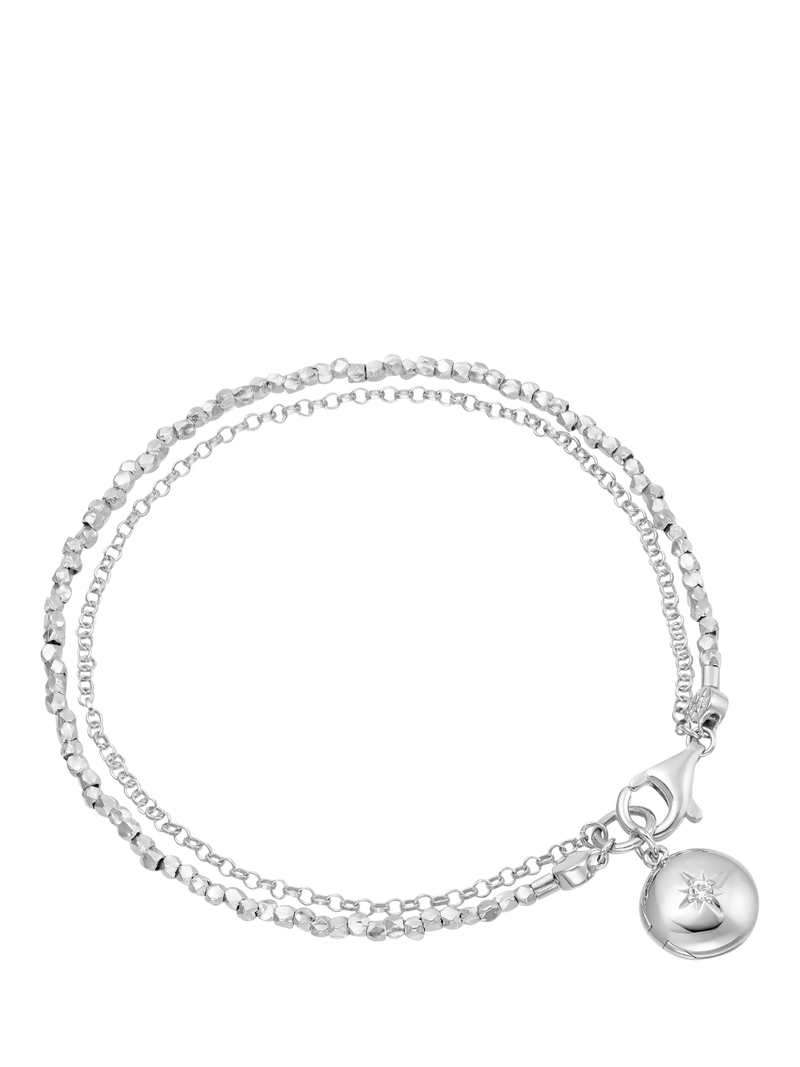 Astley Clarke Sterling Silver Locket Bracelet 18.5cm
