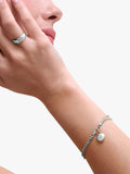 Astley Clarke sterling silver locket bracelet with white sapphire (British brand)