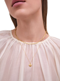 Astley Clarke gold heart pendant necklace with white sapphire (British brand)
