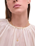 Astley Clarke gold heart pendant necklace with white sapphire (British brand)