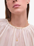 Astley Clarke gold heart pendant necklace with white sapphire (British brand)