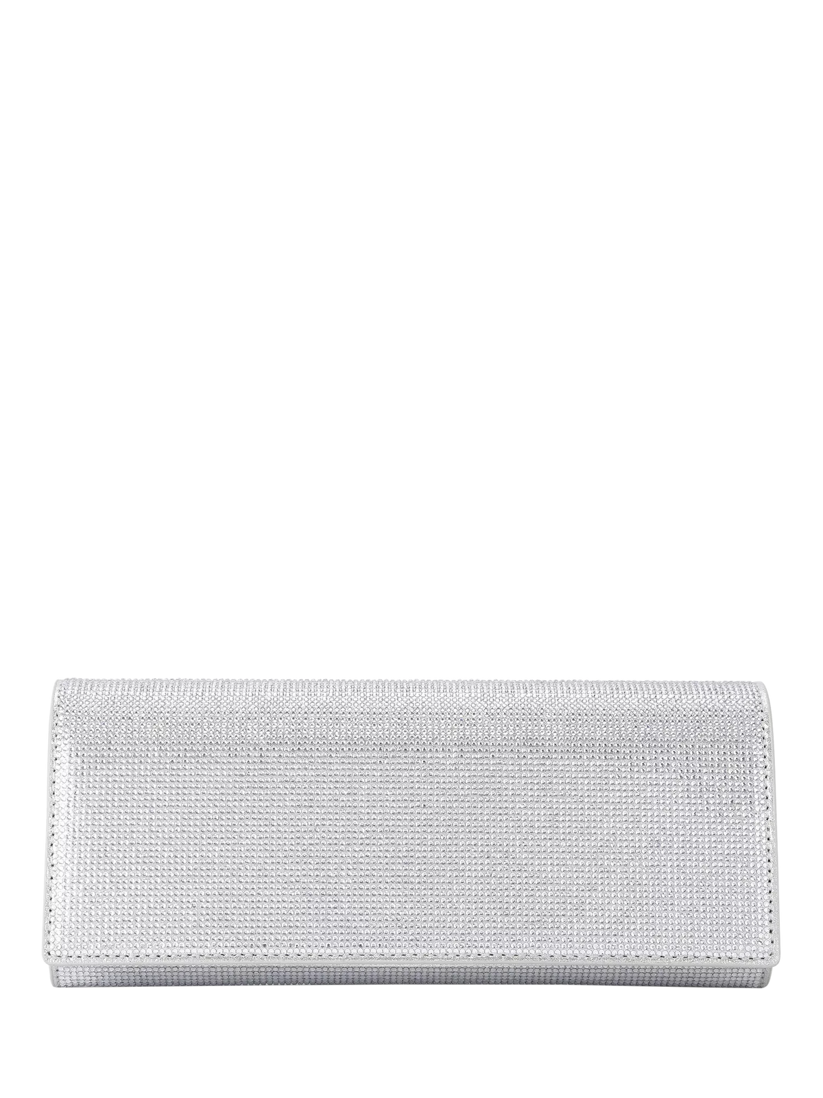 Kurt Geiger Baily clutch bag silver crystal embellishment - British product