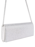 Kurt Geiger Baily clutch bag silver crystal embellishment - British product