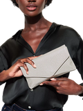 KG Kurt Geiger silver clutch bag, UK version