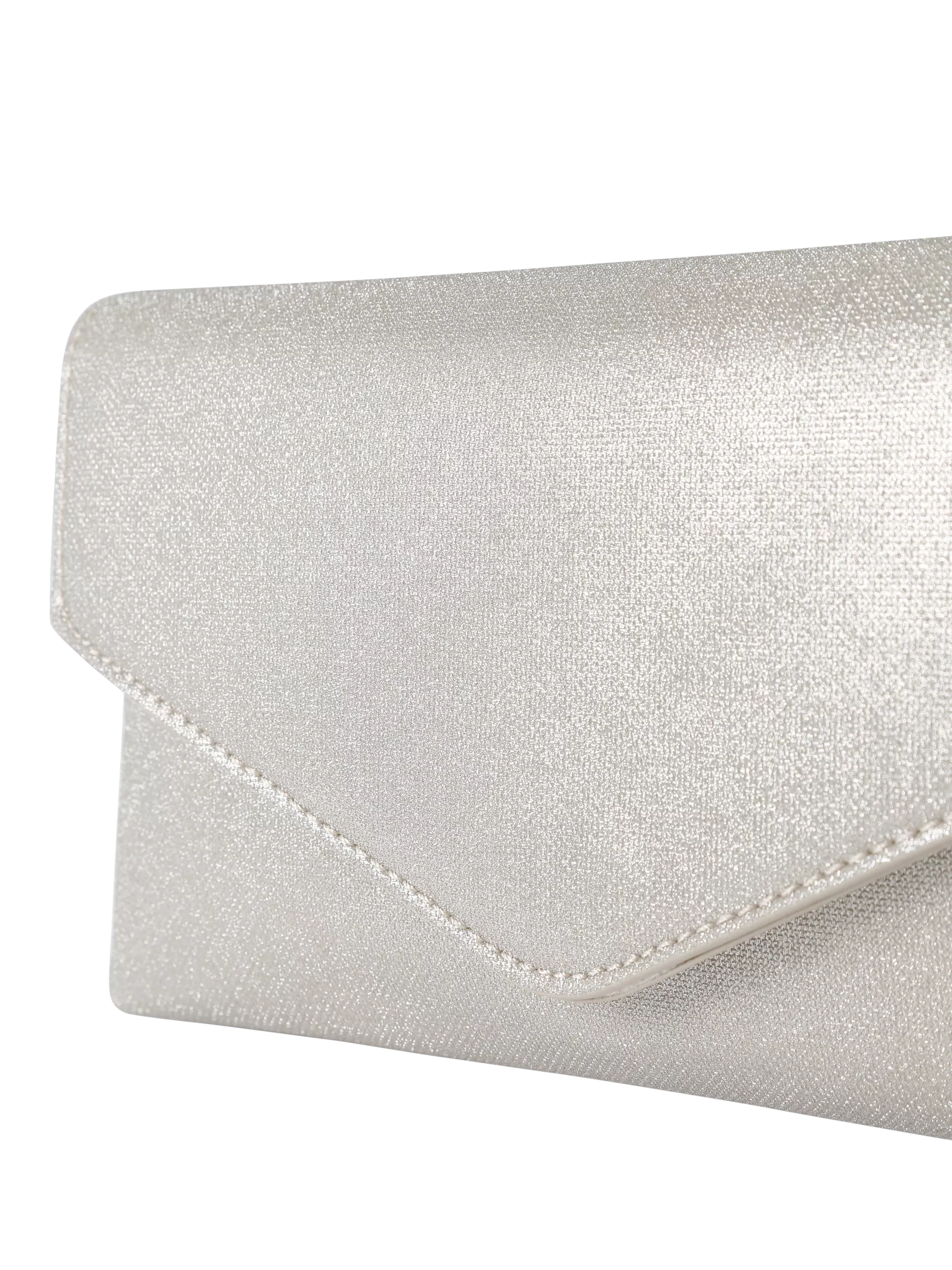 KG Kurt Geiger silver clutch bag, UK version