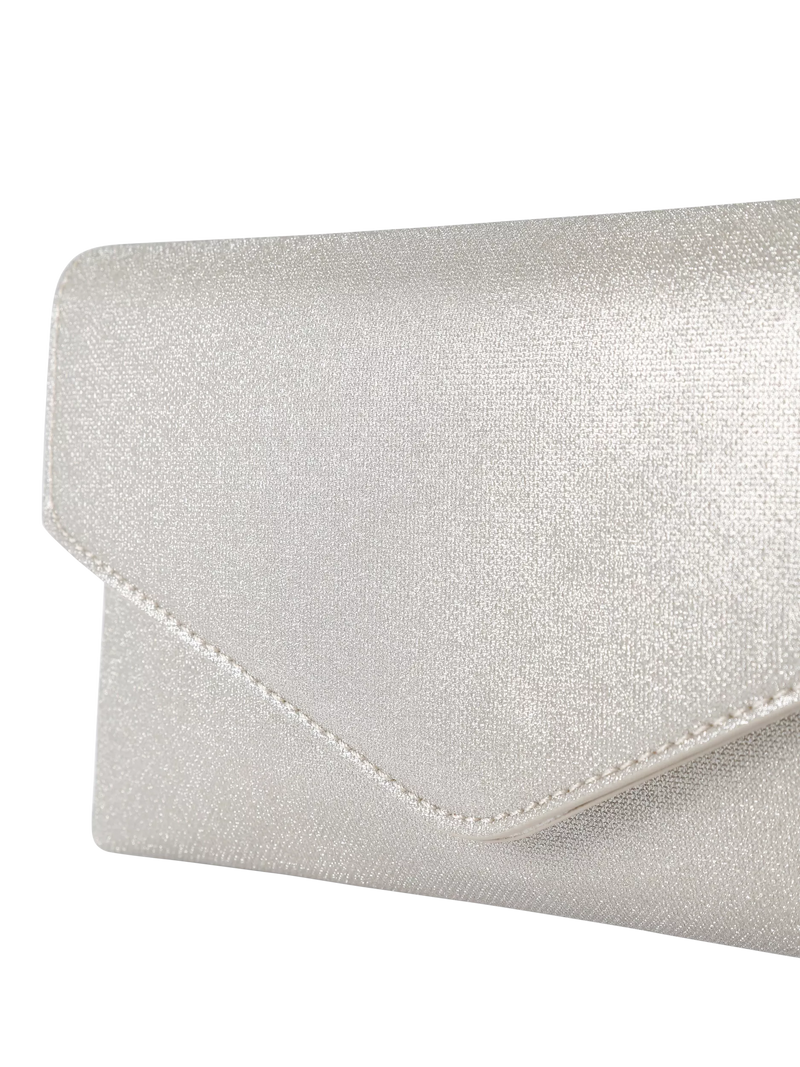 KG Kurt Geiger silver clutch bag, UK version